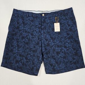 Peter Millar Salem Frondescence Performance Golf Shorts Floral Navy Mens Size 40